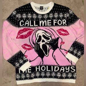 Ghostface Holiday Sweater Exclusive Scream Ghost Face Horror call me Unisex